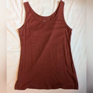 GAP Maternity Red Brown Fitted Sleeveless Tank Top